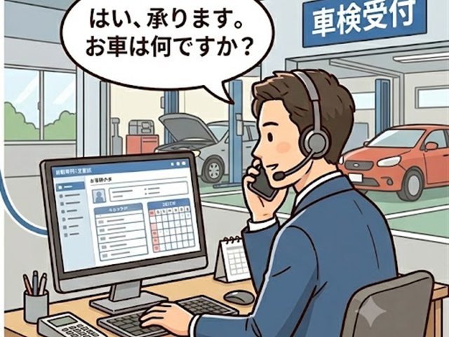 入庫・見積：受付スタッフ（男性）が対応